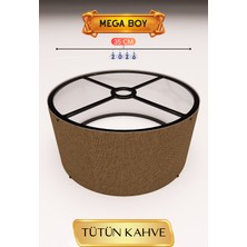 Tütün Kahve Lambader Başlığı 35 cm Mega Boy