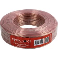 Magicvoice 2 x 0.50 Şeffaf Hoparlör Kablosu