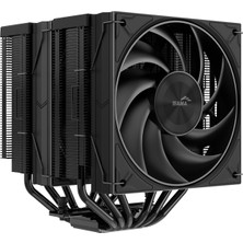 Sama A60B, Black, 2X120MM Mono Fan, Kule Tipi Hava Soğutma, 6 Adet Gelişmiş Siyah Kaplamalı Bak�