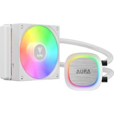 AyrStore Gamdıas Aura GL120 V2 Wh, White Edition, 120MM,  Rgb, 1 Fanlı, Cpu Sıvı Soğutma