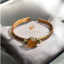 Aura Stone Aurastone Kehribarlı Bakır Bileklik