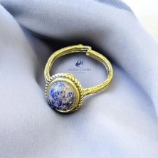Aura Stone Aurastone Bronz Bakır Faset Lapis Lazuli Doğal Taş Yüzük