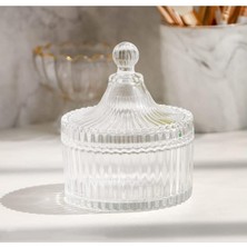 Bev Kitchen Kesme Kapaklı Cam Şekerlik Şeffaf