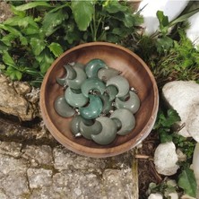 Aura Stone Aurastone Aventurin Doğal Taş Kolye Ucu Çelik Halkalı