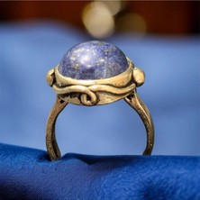 Aura Stone Aurastone Lapis Lazuli Doğal Taş Bronz Yüzük