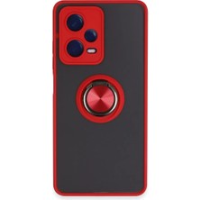 Colezium X5 Pro 5g Kılıf Montreal Yüzüklü Silikon Kapak - Kırmızı