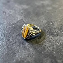 Aura Stone Aurastone Bronz Bakır Kaplangözü Doğal Taş Yüzük