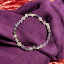 Aura Stone Aurastone Ametist Açık Renk Tımbıl Doğal Taş Bileklik