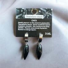 Aura Stone Aurastone Çelik Aparatlı Oniks Doğal Taş Küpe