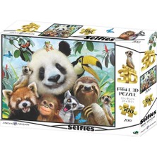 Mey İthalat 3D - Hayvanat Bahçesi Selfie 500 Parça Yetişkin Puzzle