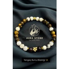 Aura Stone Aurastone Özel Tasarım Doğal Taş Yengeç Burcu Bileklik