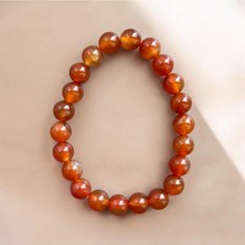Aura Stone Aurastone Karnelyan Akik Doğal Taş 8 mm Bileklik