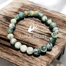 Aura Stone Aurastone Yosun Akik Doğal Taş 8mm Bileklik