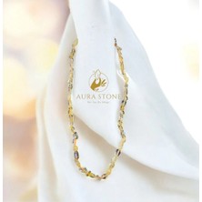Aura Stone Aurastone Sitrin Doğal Taş Kolye