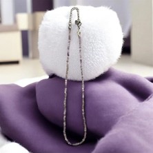 Aura Stone Aurastone Ametist Doğal Taş 2mm Kolye