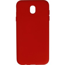 Colezium J7 Pro / J730 Kılıf Nano Içi Kadife Silikon - Kırmızı
