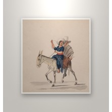 Michu Francisco Fierro – An Indigenous Man And Woman Together Riding A Donkey (Ca. 1848) Poster