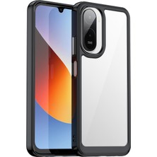 Caseonn Xiaomi Poco C81 Pro Kılıf Kamera Korumalı Darbe Emici Şeffaf Arka Kapak Siyah