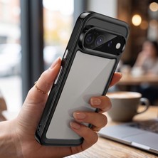Caseonn Google Pixel 11 Pro Xl Kılıf Kamera Korumalı Darbe Emici Şeffaf Arka Kapak Siyah