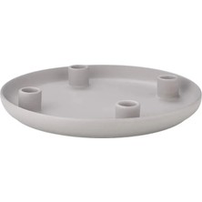 Blomus Vela Yuvarlak Mumluk L Gri Ø27 cm
