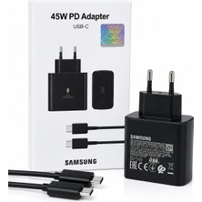 Kotenart Samsung 45W Süper Hızlı Şarj Adaptörü Usb-C Pd Type-C Şarj Cihazı (Kablo Dahil) – 45W Hızlı Şarj