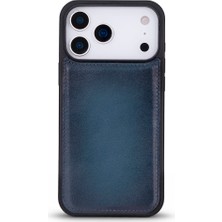 BloominBag Bloomcase Mono Midnight Marine Apple iPhone 17 Pro Max(6.9") Hakiki Deri Magsafe Kılıf
