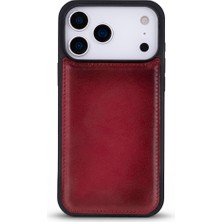 BloominBag Bloomcase Mono Crimson Flame Apple iPhone 17 Pro (6.3") Hakiki Deri Magsafe Kılıf