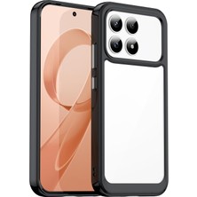 Caseonn Xiaomi Poco F8 Pro Kılıf Kamera Korumalı Darbe Emici Şeffaf Arka Kapak Siyah