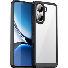 Caseonn Xiaomi Poco X7 Pro Kılıf Kamera Korumalı Darbe Emici Şeffaf Arka Kapak Siyah