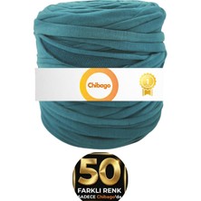 Chibago Petrol Yeşili 002 Penye Ip 001 – Esnek ve Yumuşak Dokulu %100 Geri Dönüşüm Örgü Ipi Büyük Boy 650 gr 130 Metre