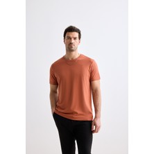 JustBoga Erkek Muscle Fit Modal Bisiklet Yaka Basic Soft Touch Tişört