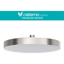 Romena Valtemo Bigart Brushed Nickel (Fırçalanmış Nikel) Büyük Boy Tepe Duş Başlığı 32 cm Ultra Büyük