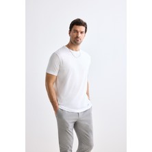 JustBoga Erkek Muscle Fit Modal Bisiklet Yaka Basic Soft Touch Tişört