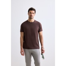 JustBoga Erkek Muscle Fit Modal Bisiklet Yaka Basic Soft Touch Tişört