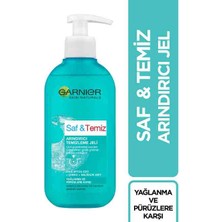 Garnıer Saf ve Temiz | Arındırıcı Yüz ve Makyaj Temizleme Jeli | Yağlanma ve Pürüzlere Karşı | 200ML