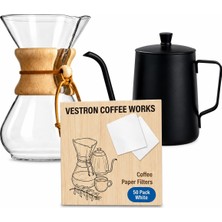 Vestron Kahve Demleme Tanışma Seti Chemex Homebarista | 3'lü Set VCT C308