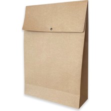 ABB Matbaa 10 Adet Çıtlı Kraft Hediye Zarfı Büyük Boy (33X46.5X12.5)
