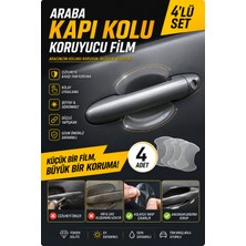 Ymç Detailing Automotive Araba Kapı Kolu Koruyucu Film 4’lü Set – Şeffaf Çizilme Önleyici Koruma