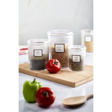 Esranın Dünyası 12'li Barok Yuvarlak 3 Boy Kavanoz Seti & Saklama Kabı & Erzak Kabı (4*1000 Ml, 4*500 ML,4*250 Ml)