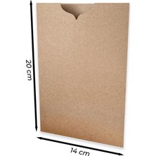 ABB Matbaa 50 Adet Kraft Düğün Nikah Nişan Davetiye Zarfı (14X20)