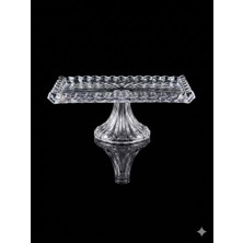 Wosso Cam Dikdörtgen 13 x 27 x 10 cm Ölçülerinde Ayaklı Kayık Tabak , Dekoratif Sunum