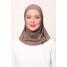 Melodi Scarf Kadın Tesettür Cimafit Nefes Alan Hazır Pratik Hijab Bone Vizon