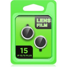 Esranın Dünyası iPhone 15 Plus Raze Metal Kamera Lens - Yeşil