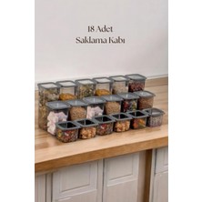 Esranın Dünyası 18'li 3 Boy Kavanoz Seti & Saklama Kabı & Erzak Kabı 6X650/1300/1900 ml (40 Lı Etiket Hediyeli)