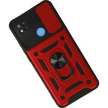 Esranın Dünyası 9c Kılıf Pars Lens Yüzüklü Silikon - Kırmızı