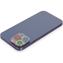 Esranın Dünyası iPhone 13 Pro Renkli Kamera Lens Koruma Cam - Mavi-Yeşil