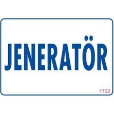 Esranın Dünyası Jeneratör Uyarı Levhası 17,5X25 KOD:1722