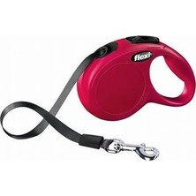Esranın Dünyası New Classic Otomatik Şerit Köpek Gezdirme Tasması Xsmall 3 mt Kırmızı