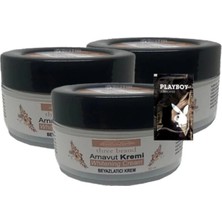 Esranın Dünyası Süper Three Brand Arnavut Kremi Whitening Cream 2+1 Bölgesel  Kremi 50 ml + 1 Tane Hediye Jel