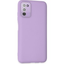 Esranın Dünyası Galaxy A03S Kılıf Lansman Glass Kapak - Lila
